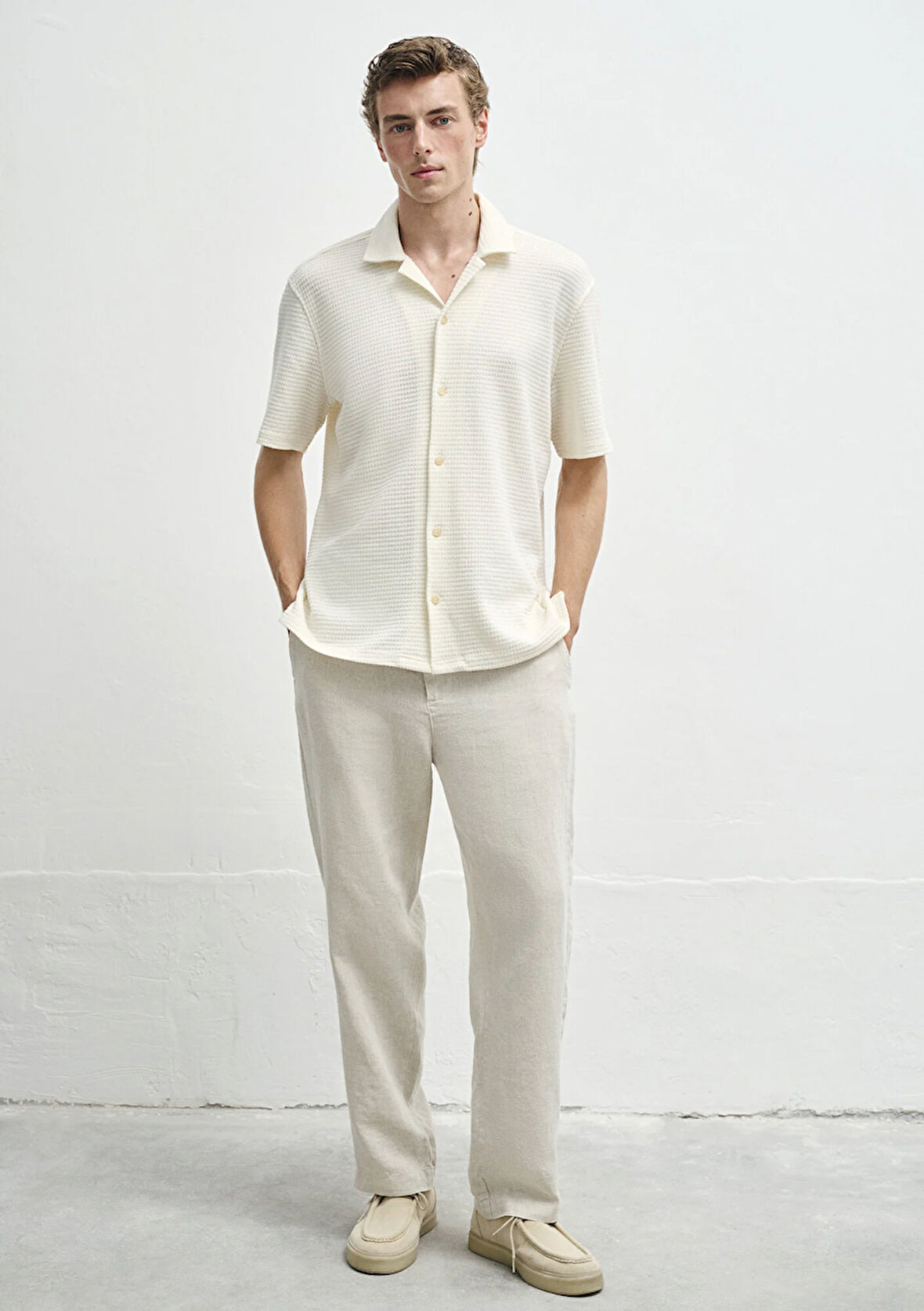 Ekru Keten Pantolon 0010469-70144