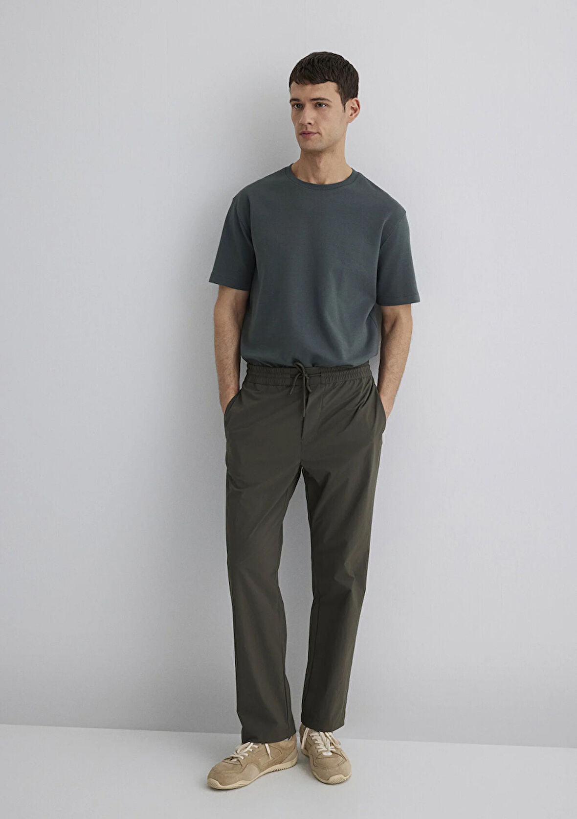 Spandex Yeşil Jogger Pantolon 0010502-71552