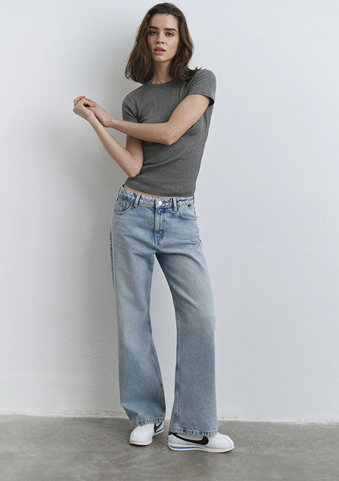 Wavy Extra Baggy Açık Mavi Jean Pantolon 1012646-90805