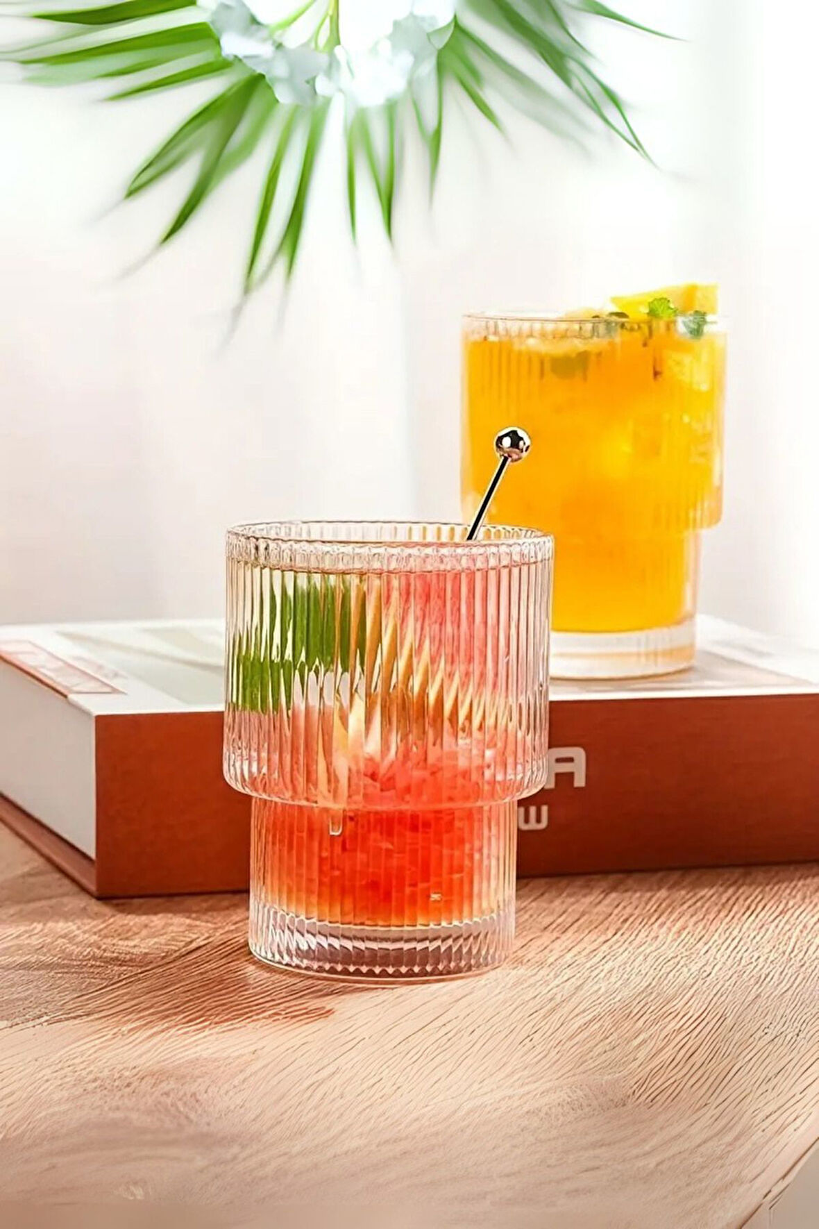 Mithra Life 2 Adet 300 ML Origami Stil Isıya Dayanıklı Su Meşrubat Kahve Cam Bardak MIT1199