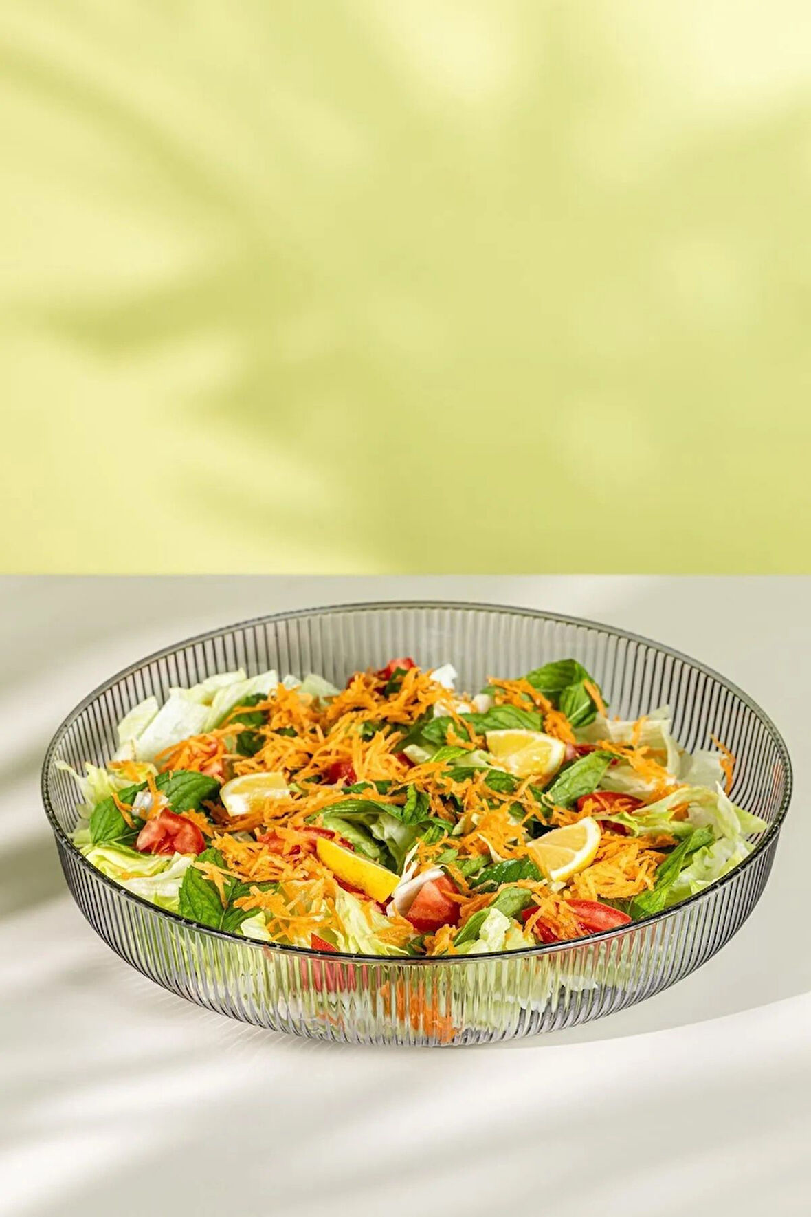 Mithra Life Füme Esnek Kırılmaz Plastik Meyve Sebze Salata Sunum Geniş Çanak Kasesi MIT1225