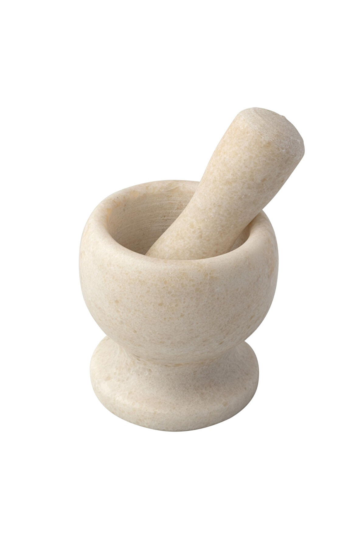 Mithra Life Lüks Doğal Desenli Ayaklı Beyaz Mermer Oyma Havan ve Tokmak MIT1247