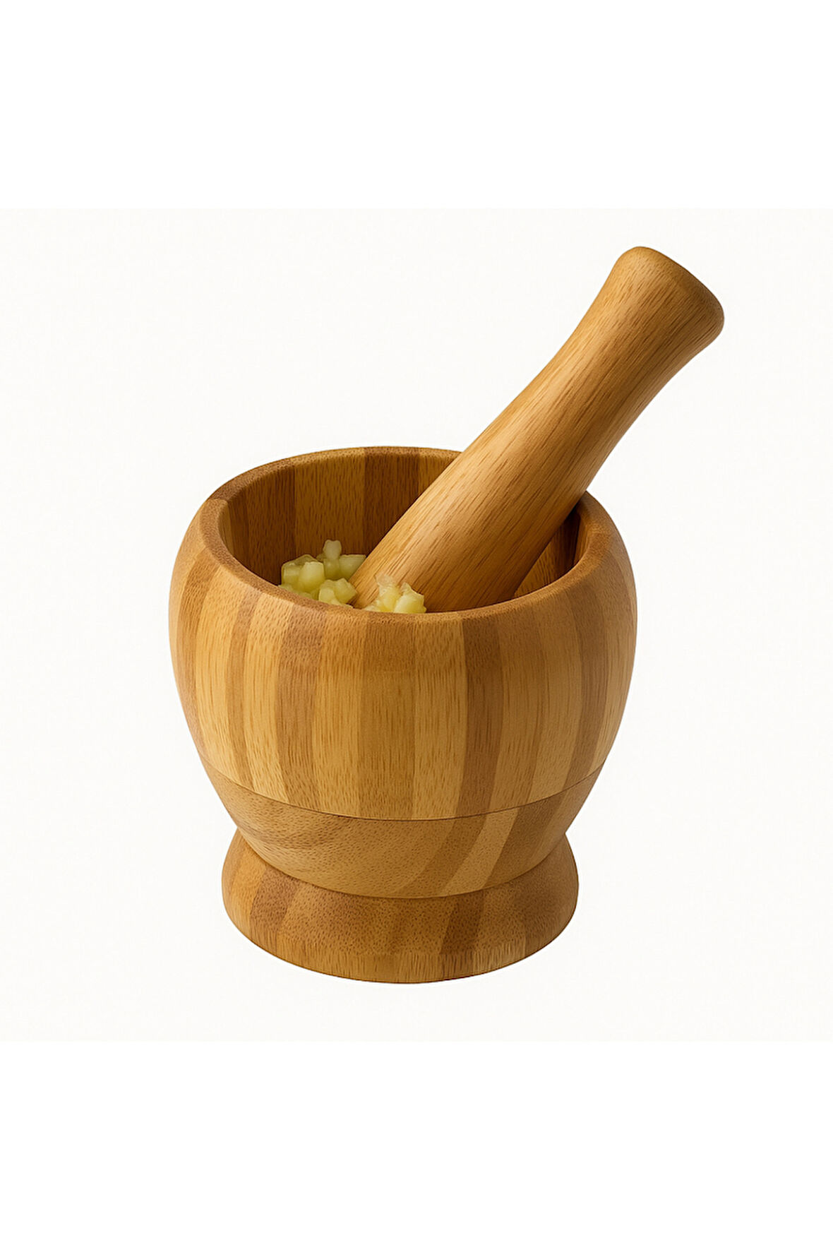 Mithra Life Doğal Bambu Ahşap Sarımsak Ezici Havan Tokmak MIT1258