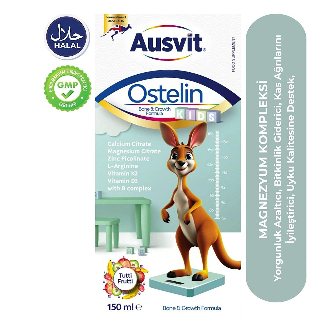 Ostelin Kids Bone and Growth Formula - Büyüme ve Kemik Gelişimi için Takviye Edici Gıda 150ml