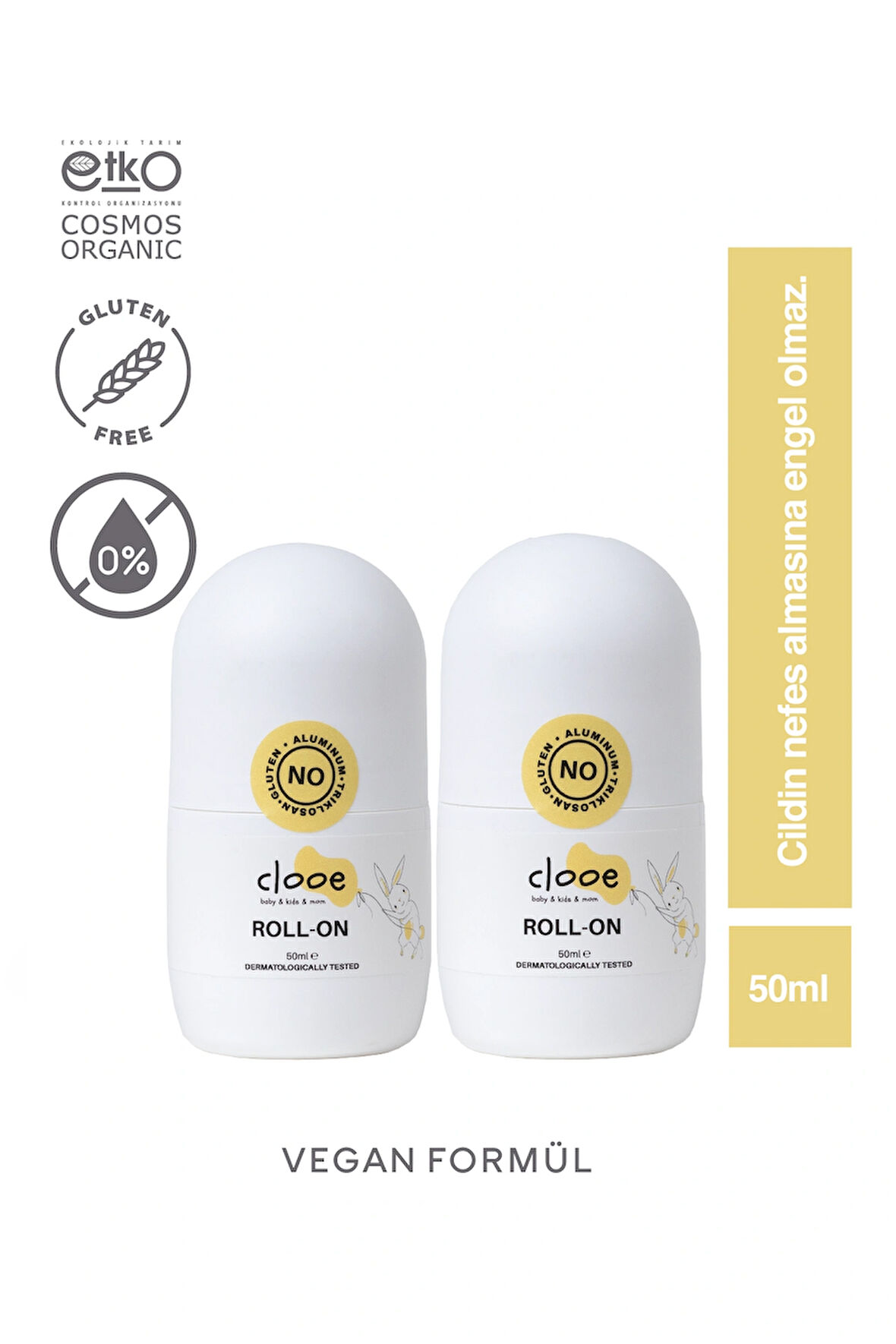 Doğal Roll On Unisex Ter Kokusu Önleyici (50ML) - 2’li Fırsat Paketi