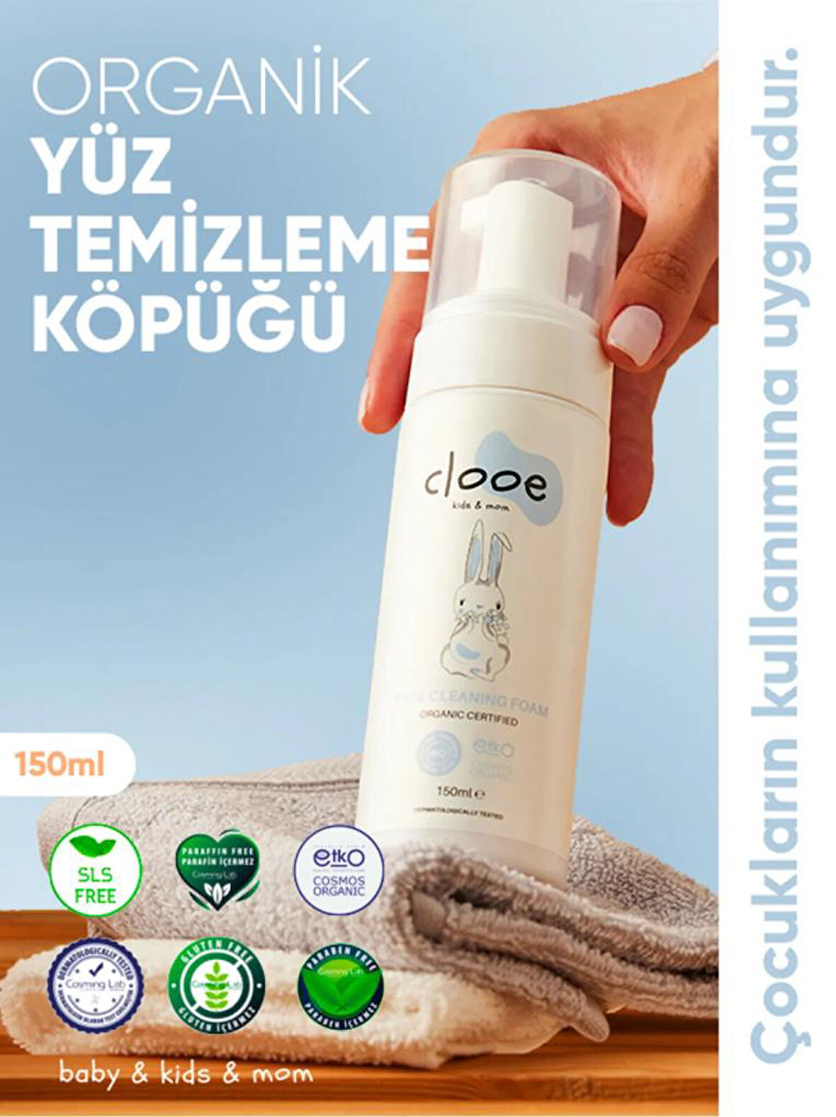 Clooe Organik Yüz Temizleme Köpüğü (150ml) - 2'li Fırsat Paketi