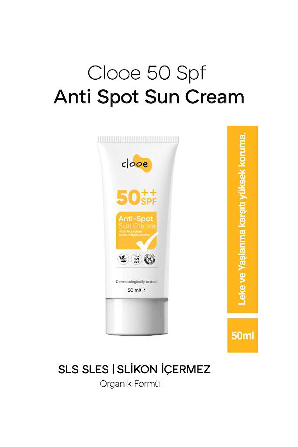 Clooe 2’li Güneş Kremi SPF 50 | Leke Karşıtı – Vegan – Glutensiz – 50ML x 2