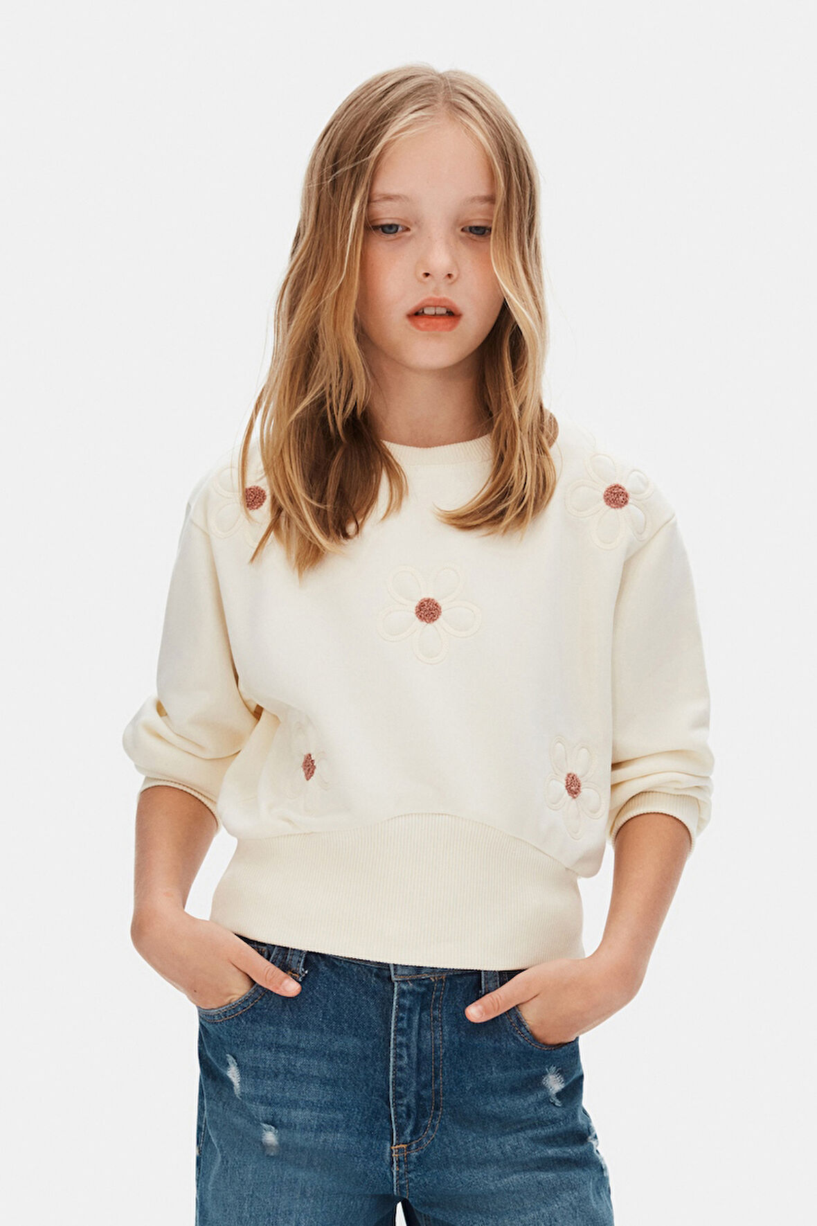 Kız Çocuk Sweatşirt 8-14 Yaş 39306