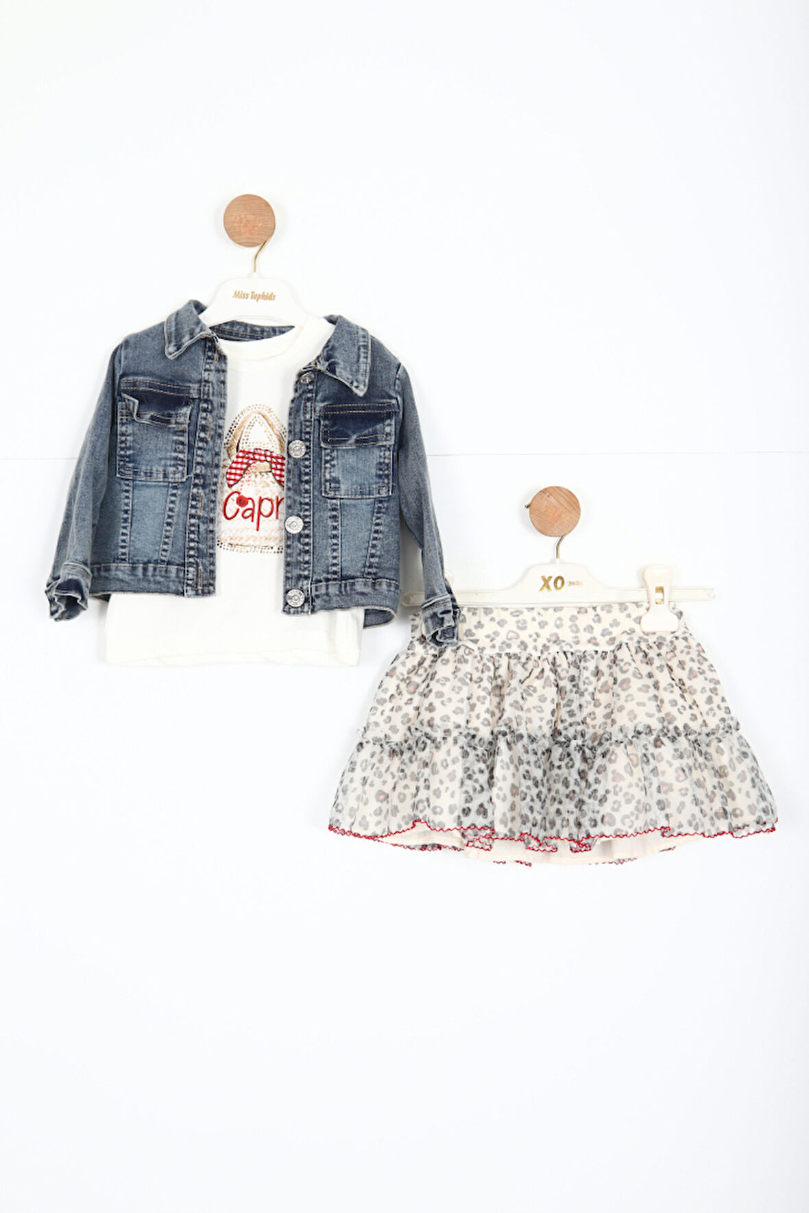 Kız Çocuk Alt Üst Etek Takım 6-36 Ay 3088