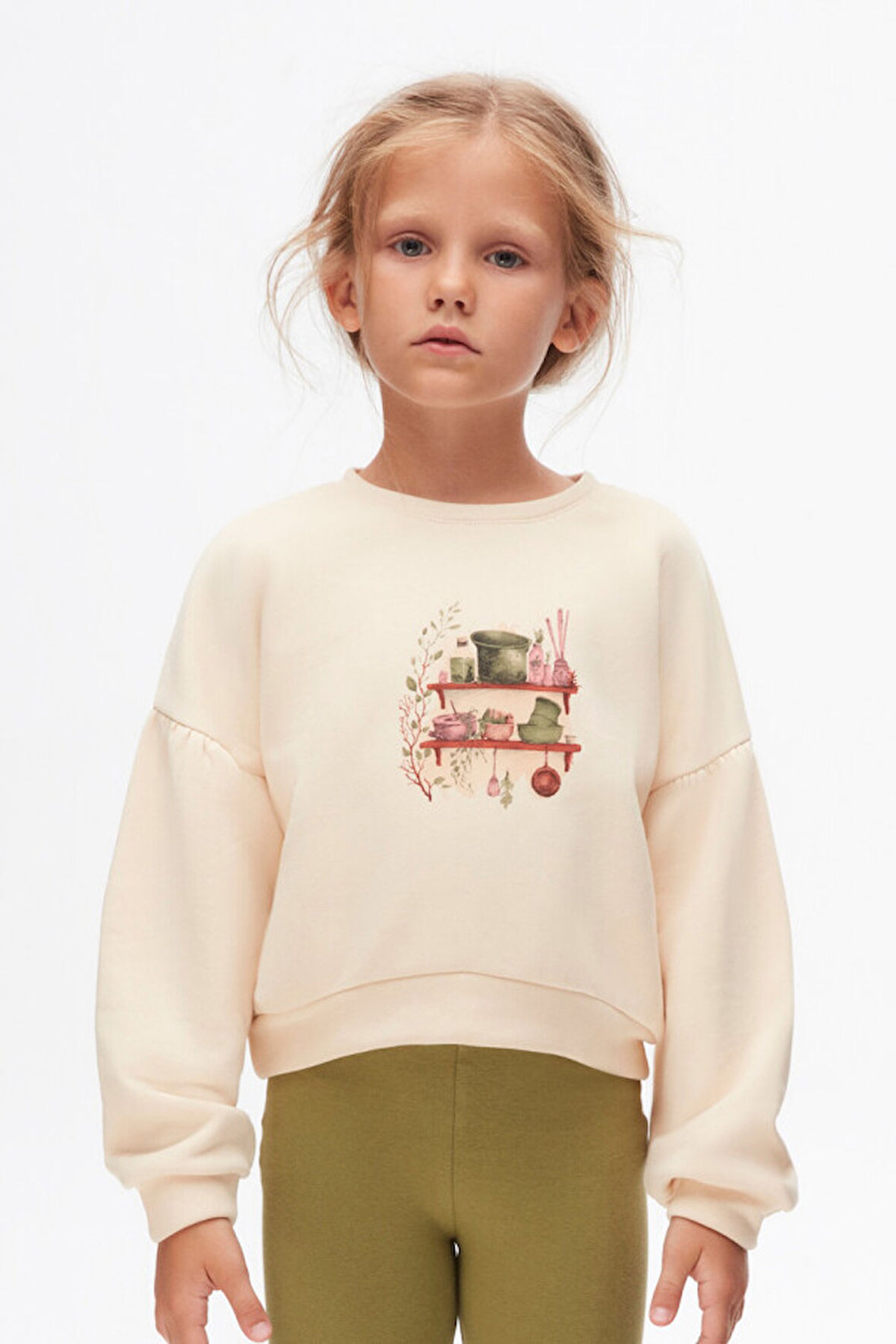 Kiz Çocuk Sweatshirt 4-8 Yaş 37518