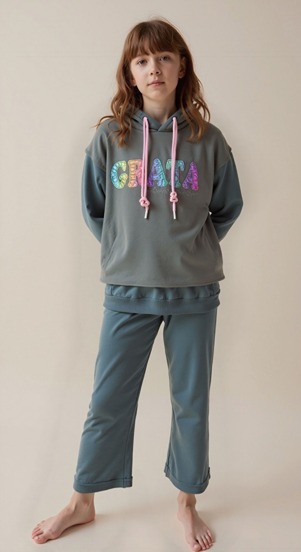 Kız Çocuk Eşofman Takım 10-16 Yaş 7428