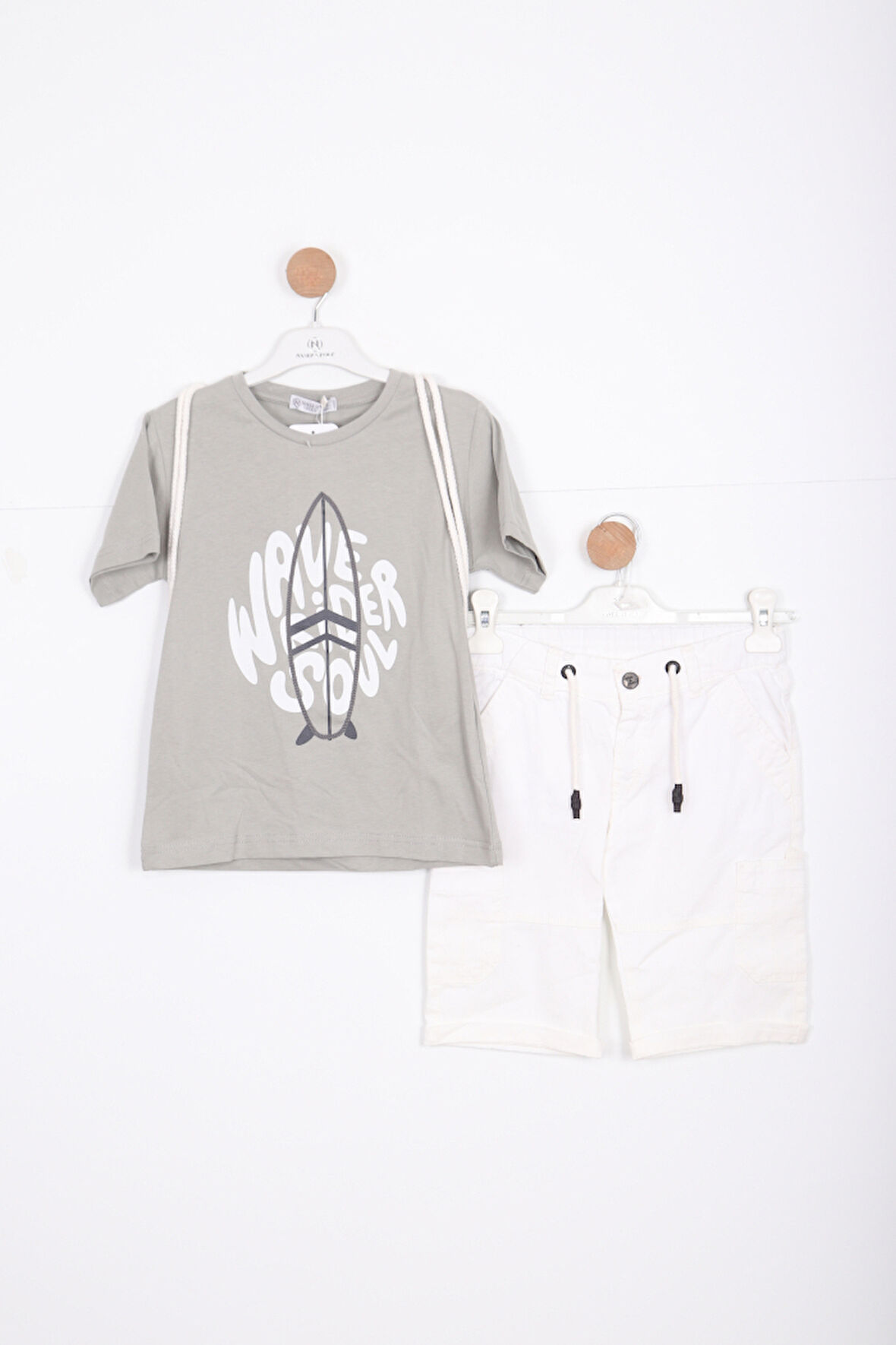 Erkek Çocuk Alt Üst Şort Takım 8-14 Yaş 4143