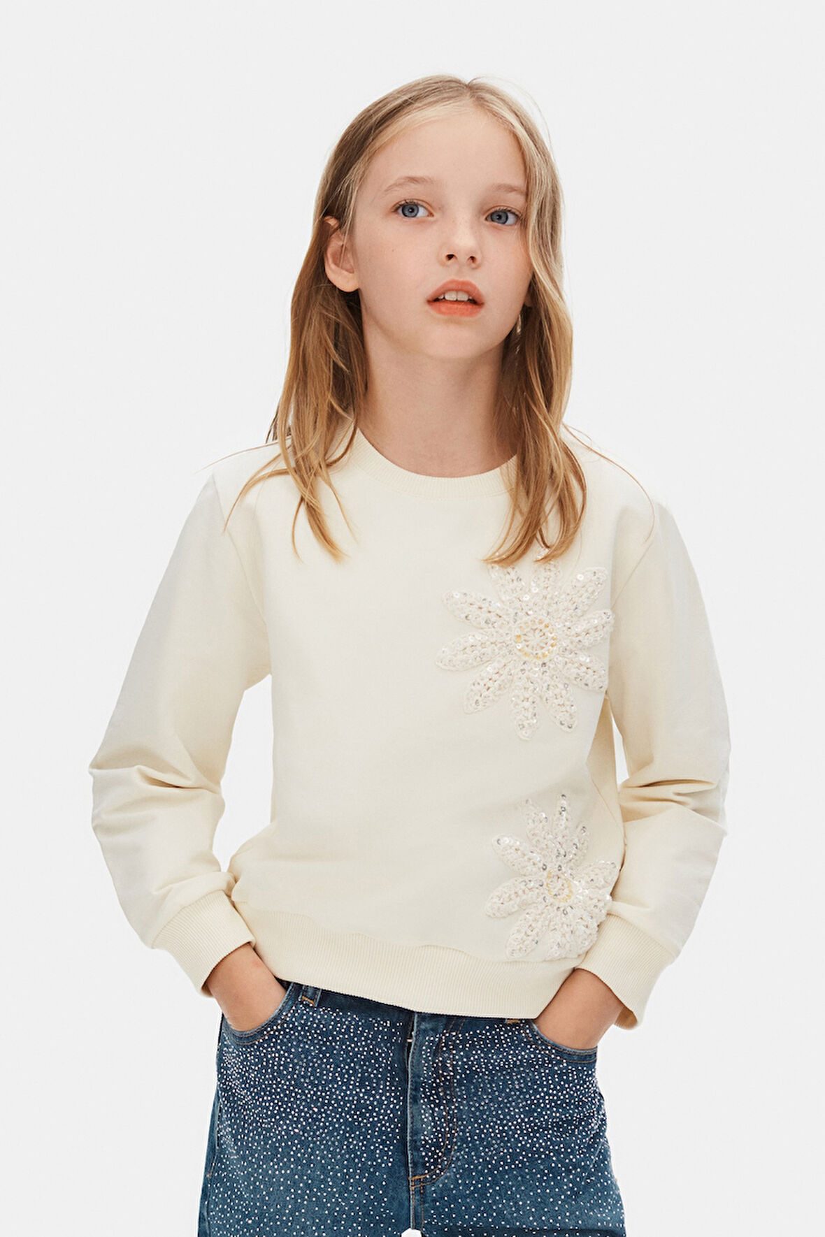 Kız Çocuk Sweatşirt 8-14 Yaş 39316