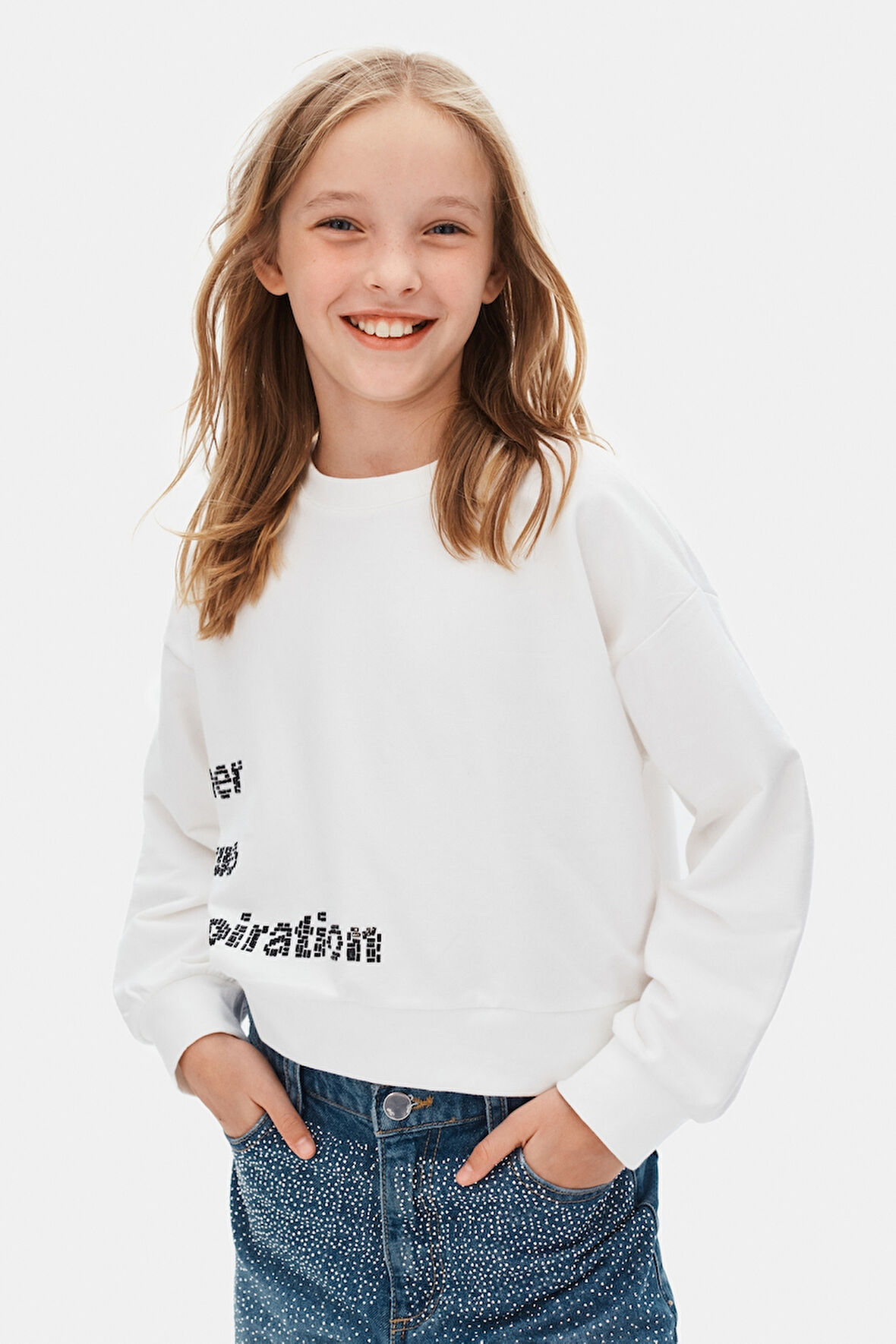 Kız Çocuk Sweatşirt 8-14 Yaş 39326