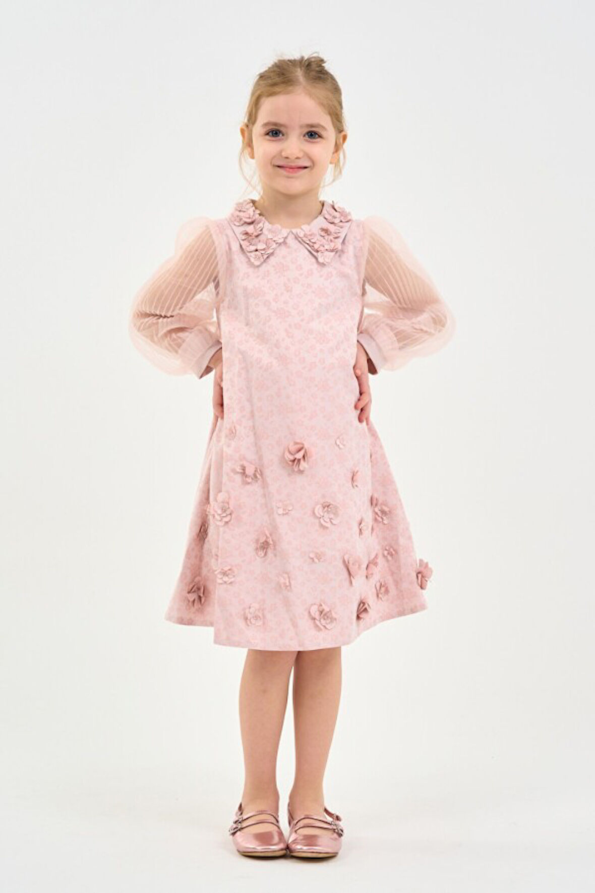 Kız Çocuk Elbise 4-8 Yaş 9077