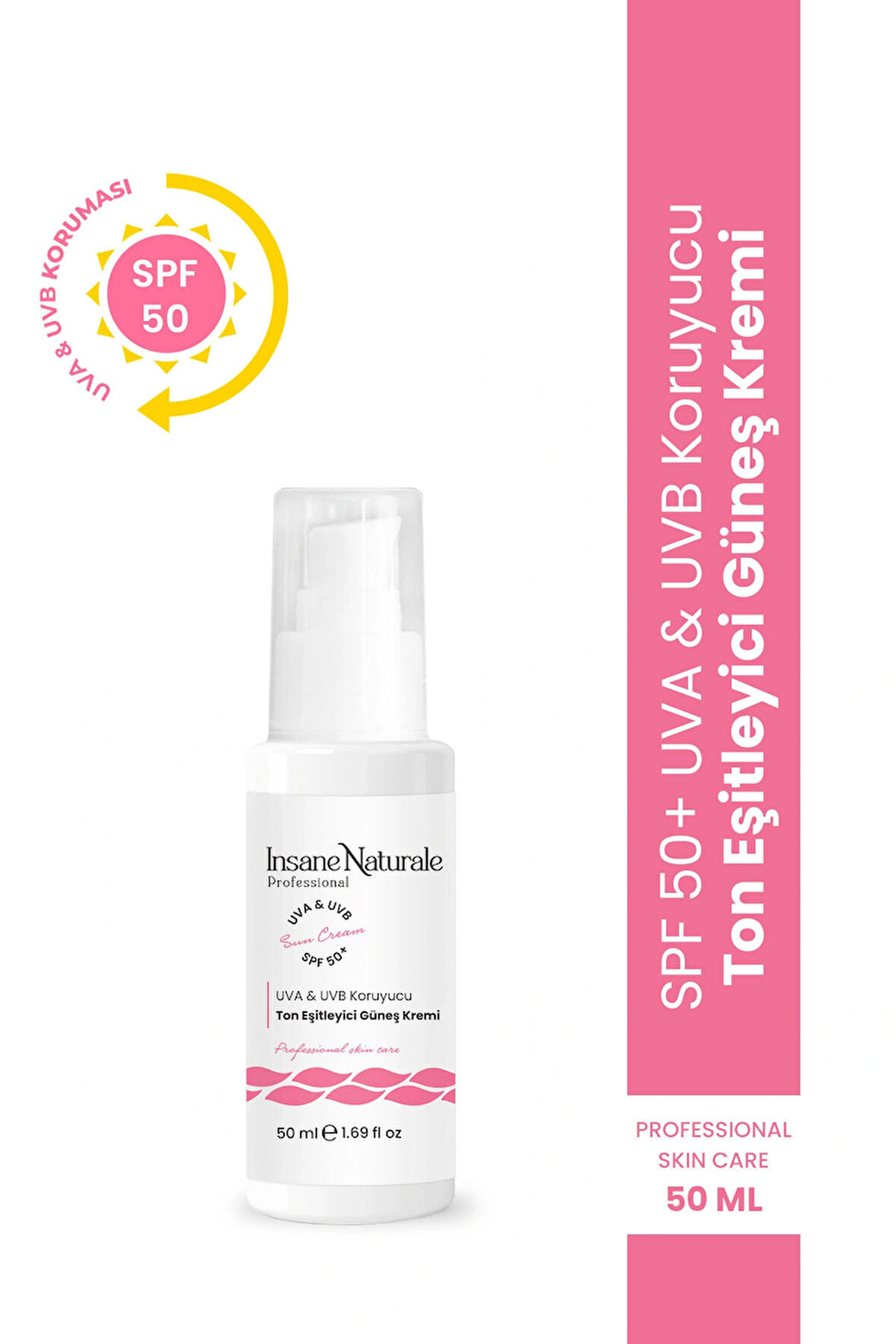 Ton Eşitleyici Güneş Kremi - Spf 50 , Uva & Uvb Koruyucu Güneş Kremi 50 ml