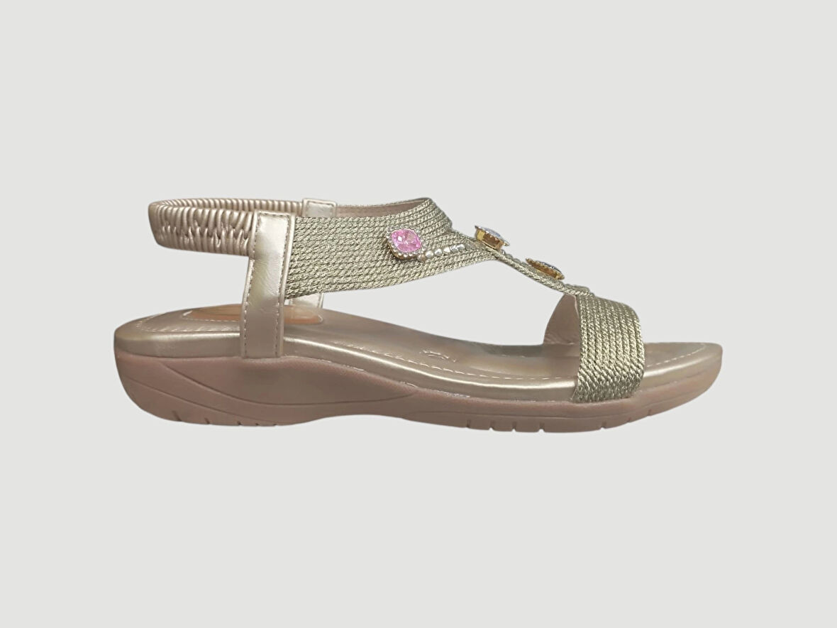 GUJA 25Y120-6 KADIN PARMAK ARASI SANDALET ALTIN