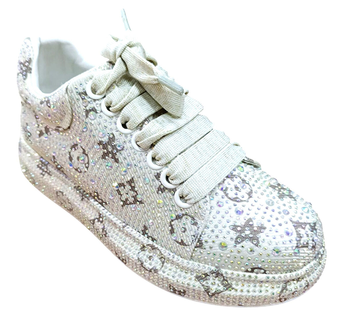 Guja 25y451-4 Kadın Taşlı Sneaker Ayakkabı Bej