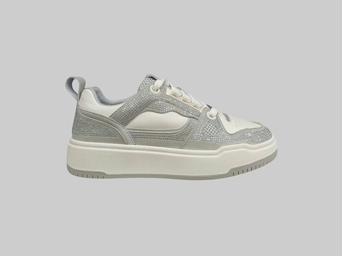 GUJA 25K359-4 GUJA KADIN TAŞLI GÜNLÜK SPOR AYAKKABI GÜMÜŞ