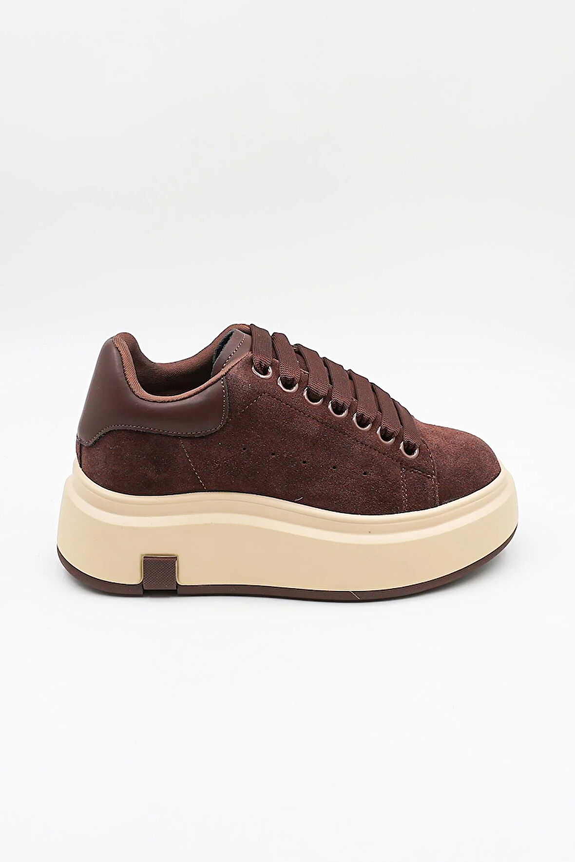 Guja Kadın Kalın Taban Süet Deri Günlük Spor Ayakkabı  GJ361 - Kahve - 36