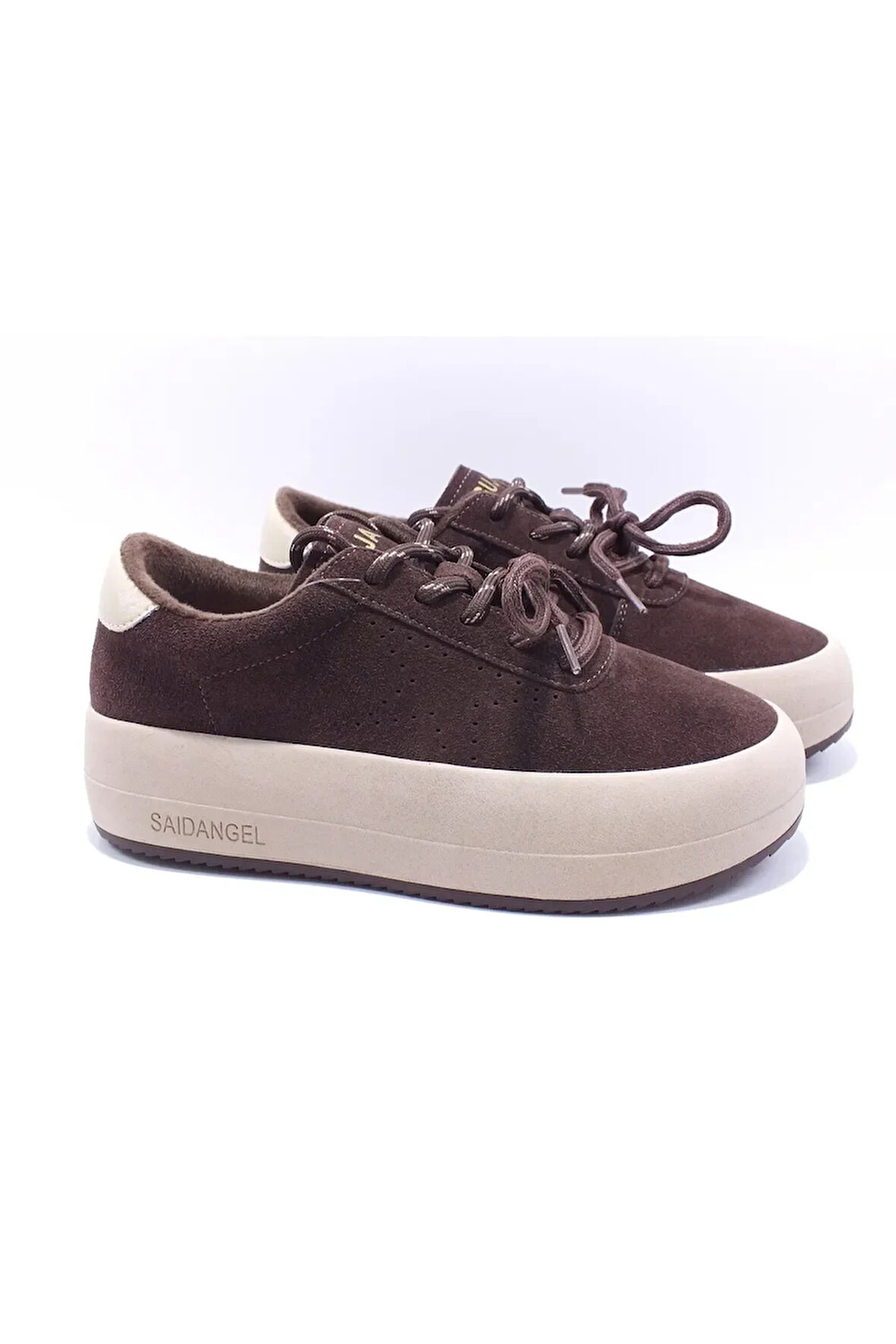 GUJA 25K372 KADIN İÇİ POLARLI GÜNLÜK SPOR AYAKKABI KAHVE SÜET