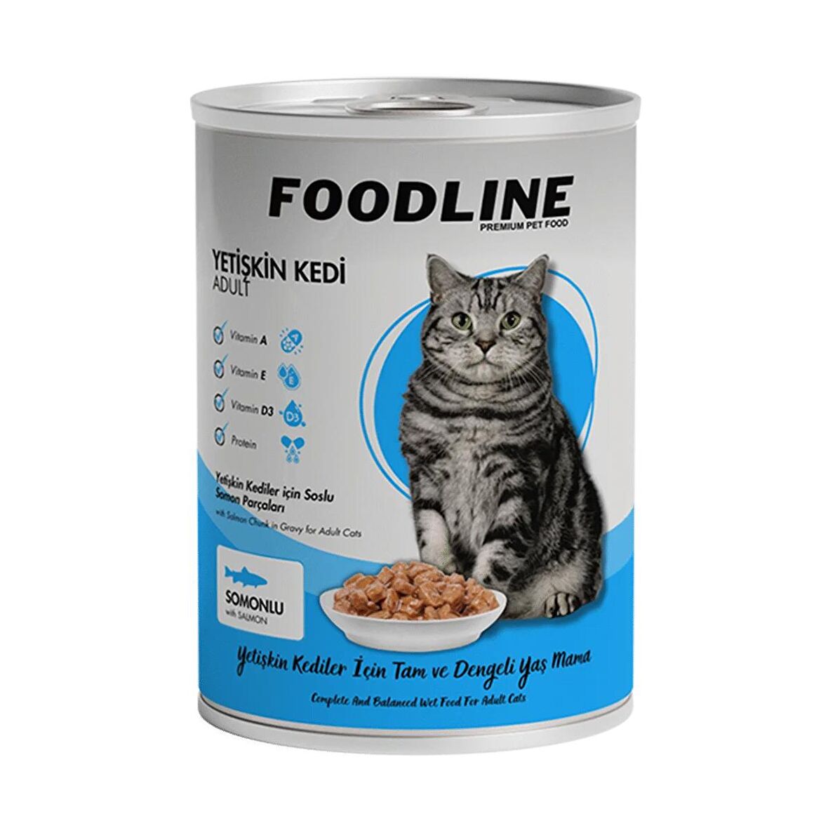 Foodline Somonlu Yetişkin Kedi Konservesi 400 Gr