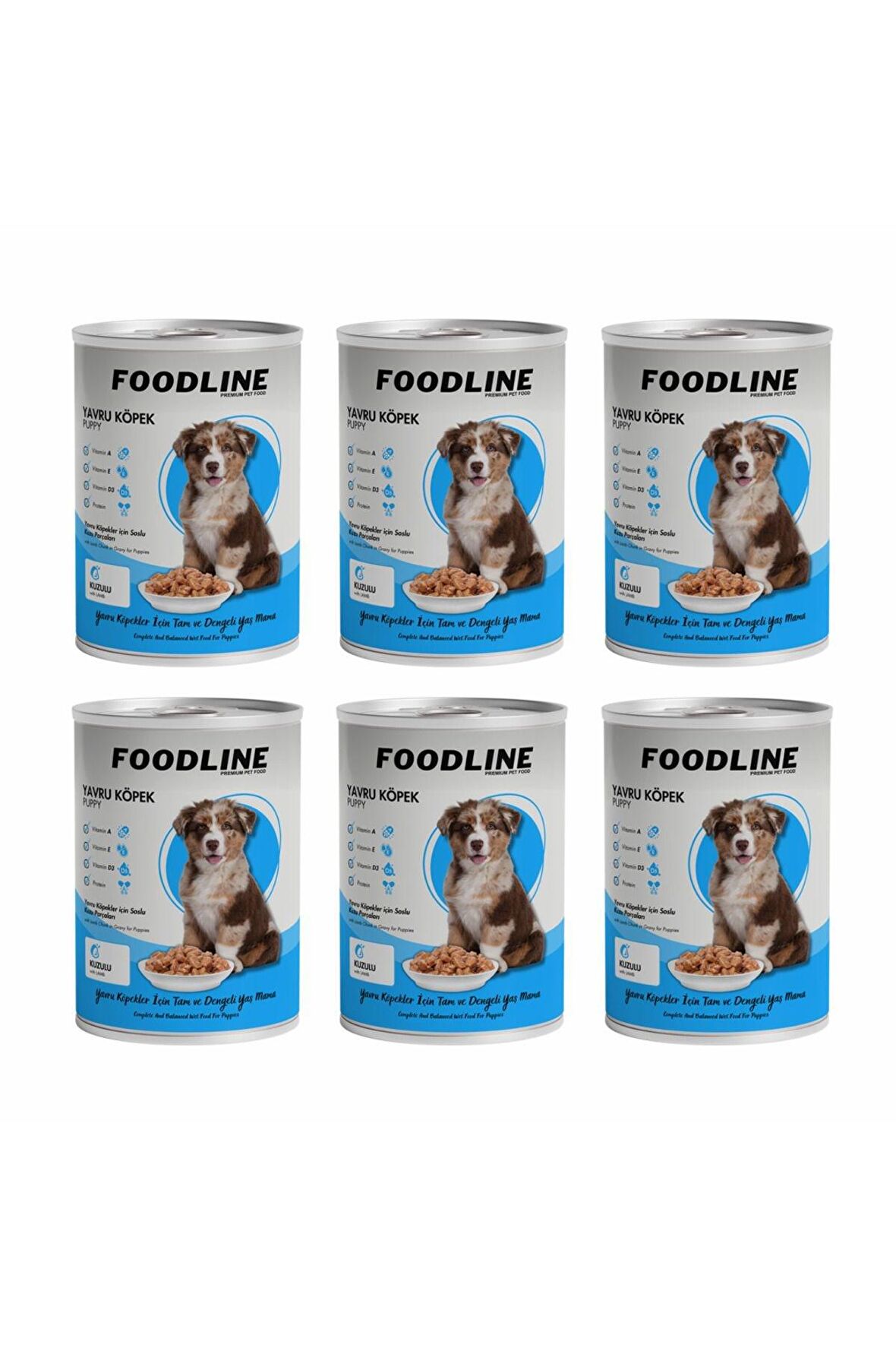 Foodline Kuzu Etli Yavru Köpek Konservesi 400 Gr x 6 Adet