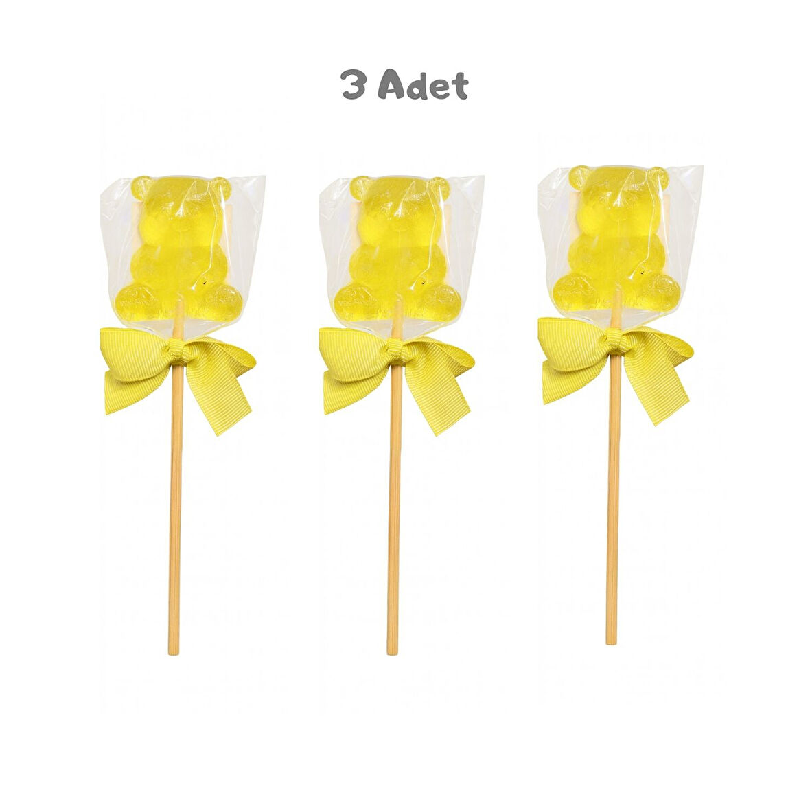 CandyZoo Ayıcık İzomalt Lolipop 3 Adet