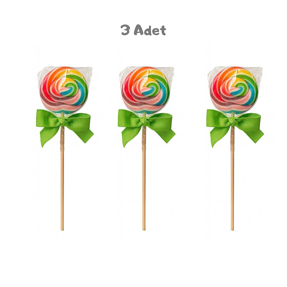CandyZoo Rainbow Lolipop 3 Adet