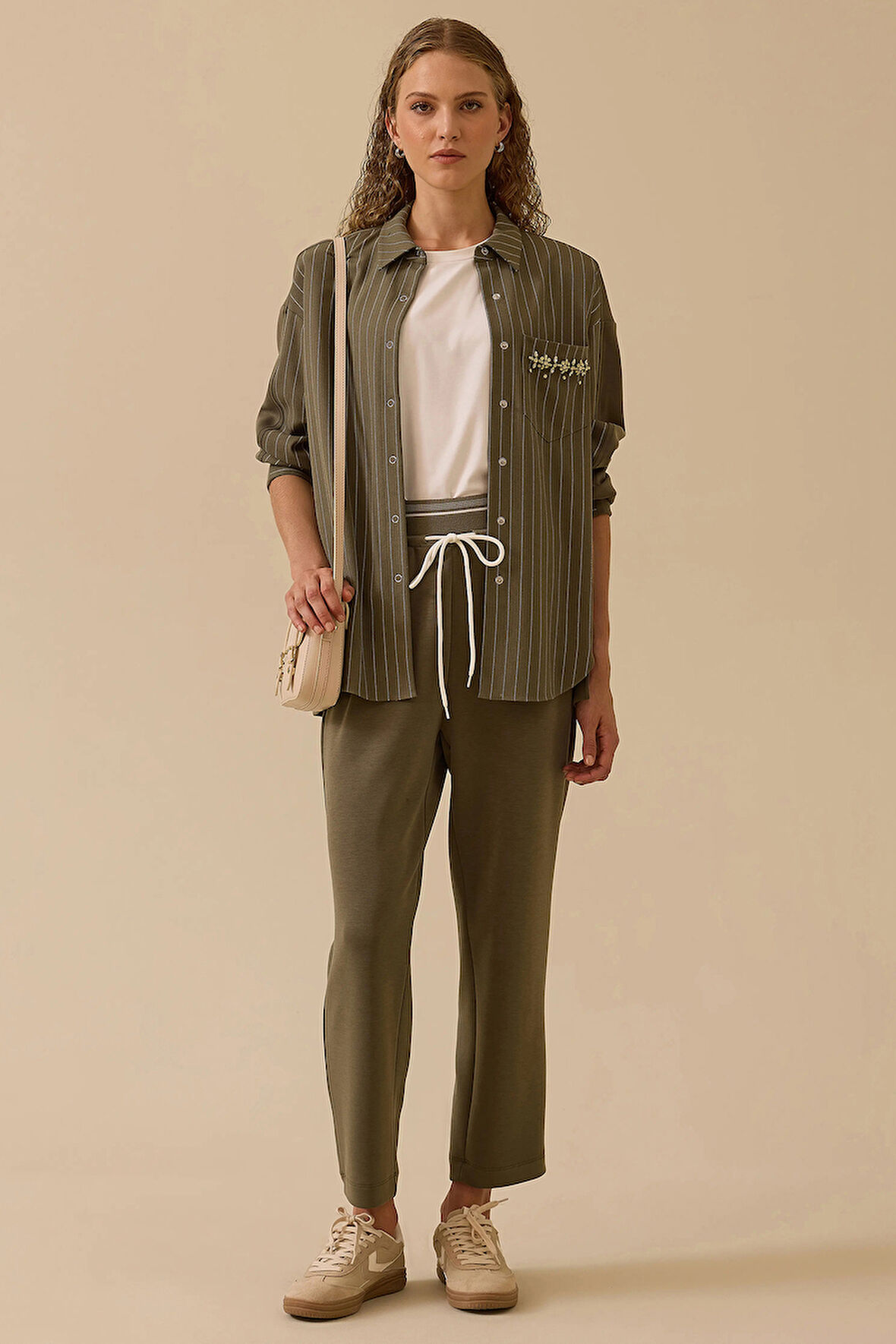 Seçil Kadın Elastik Bel Cepli Pantolon 0031 Haki