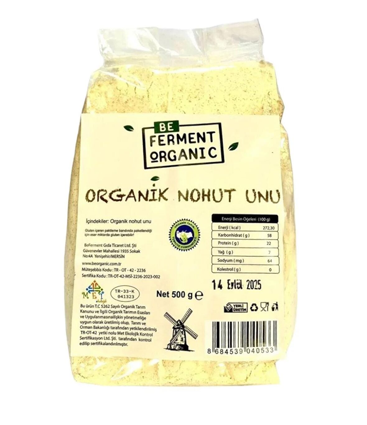 Organik Nohut Unu 500 G