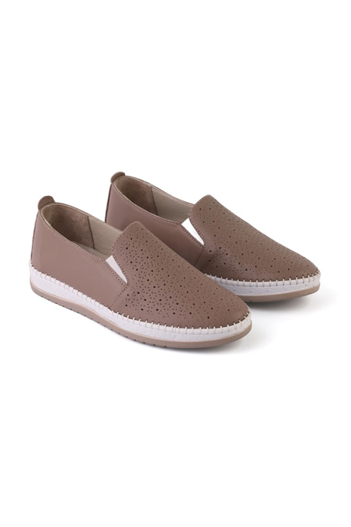 Deriholl Kadın Hakiki Deri Saraçlı Babet