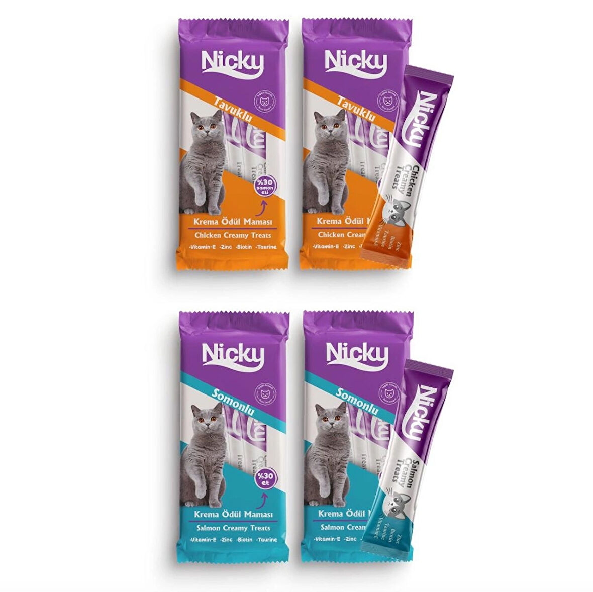 Nicky Kedi Krema Ödül Maması 4*4 adet