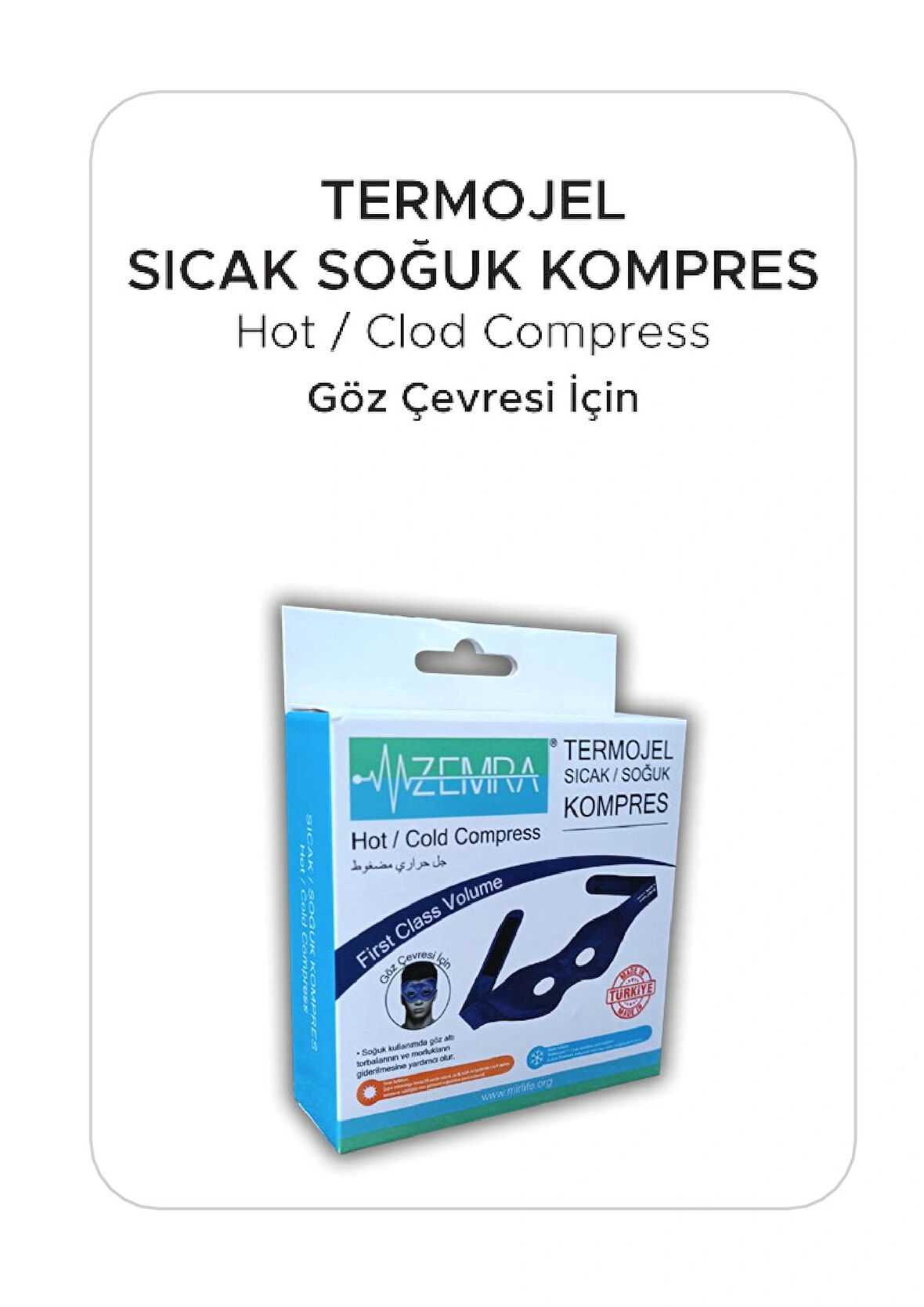 Göz ve Çevresi Için Termojel - Sıcak Soğuk Kompres - Kumaş Buz Jel