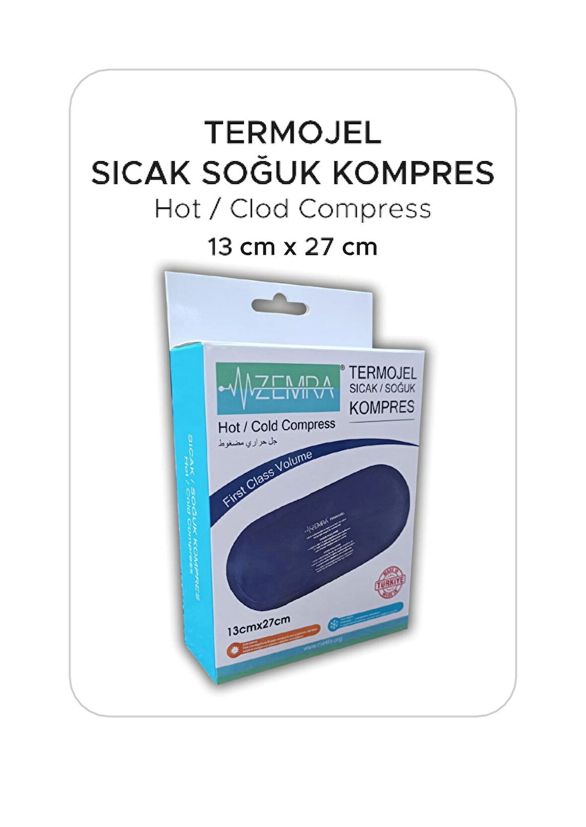 Termojel Sıcak Soğuk Kompres 13x27 Cm - Kumaş Buz Jel -Termojel