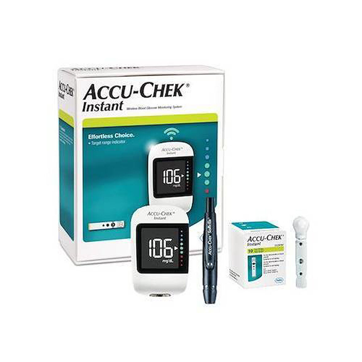 Medikalcim Accu-Chek Instant Şeker Ölcüm Cihazı + 50 Adet Instant Çubuğu