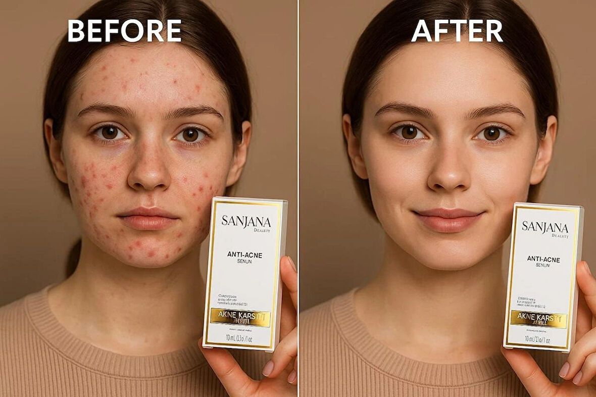 Sanjana Beauty Anti-Acne Serum 10 ml | Akne Karşıtı, Sivilce Kurutucu, Cilt Arındırıcı Serum
