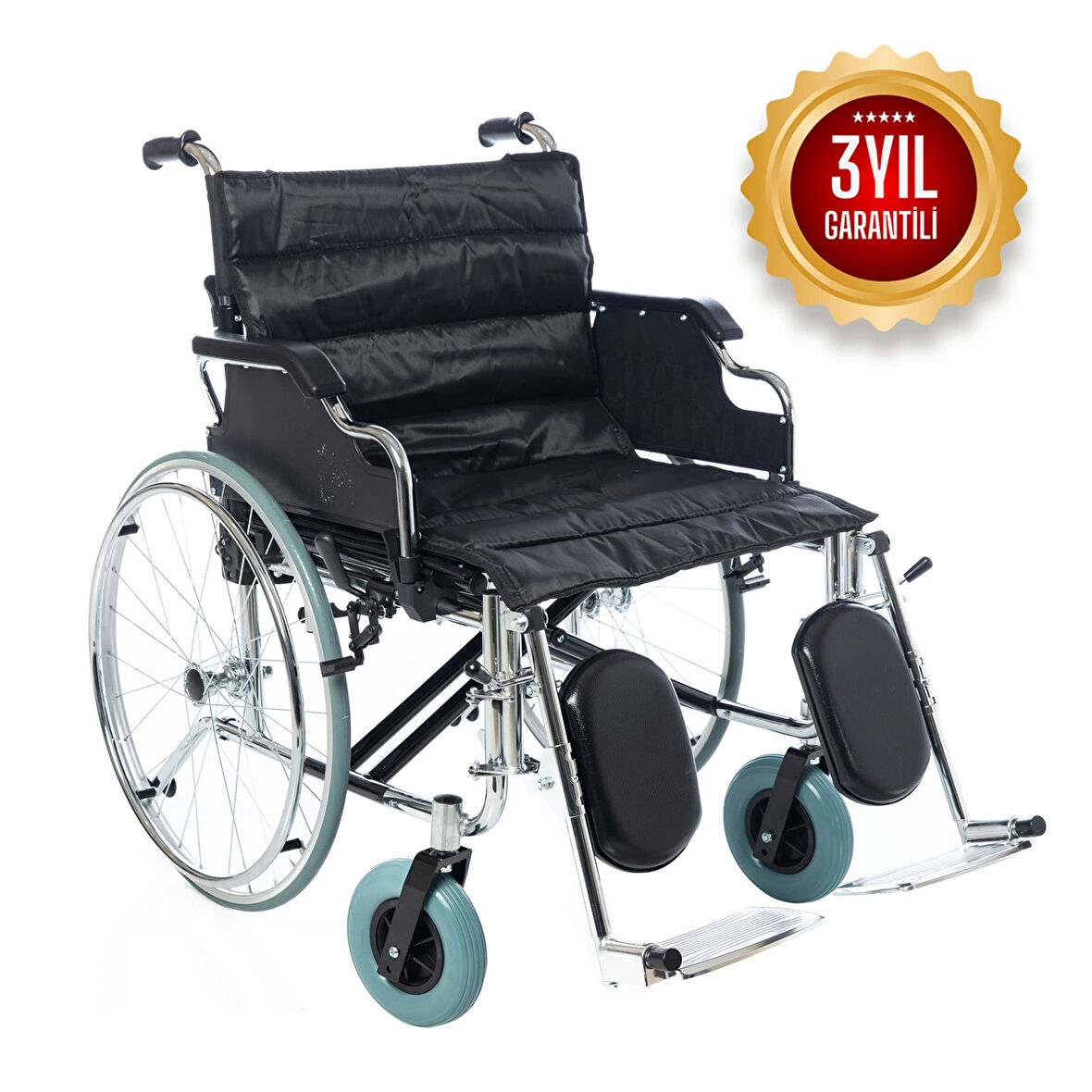 Römer Geniş Beden Manuel Tekerlekli Sandalye | 55 Genişliğinde, Katlanabilir, Çelik Gövdeli R251