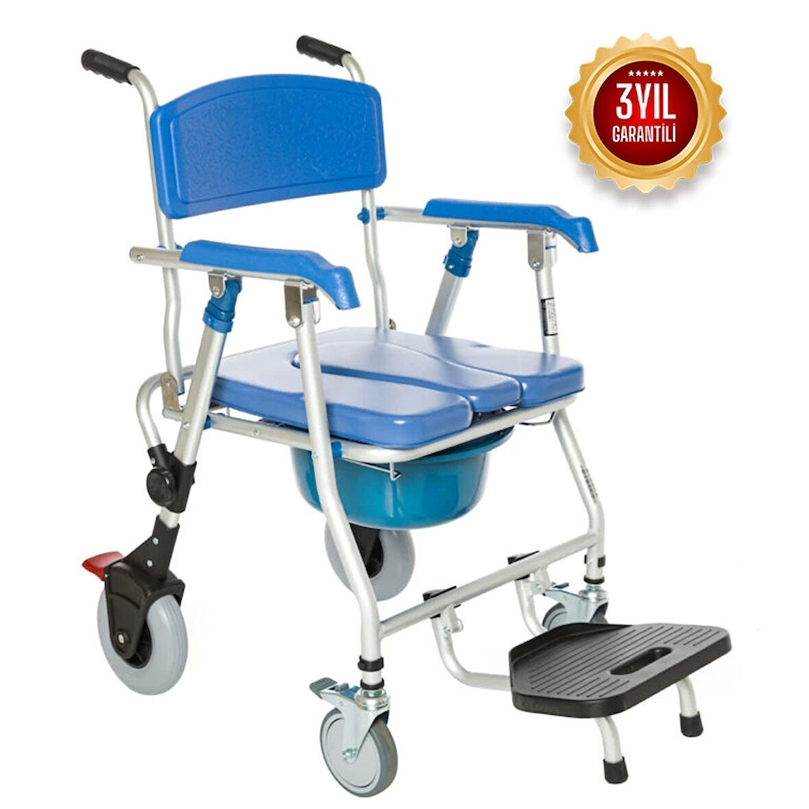 Römer Banyo ve Tuvalet Sandalyesi | Katlanabilir, Hafif ve Frenli Tekerlekli Tasarım R401