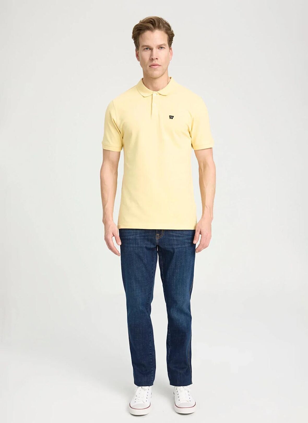 Wrangler Sarı Erkek Polo T-Shirt W7D5K4XX2TXCU Kısa Kollu Polo Tshir