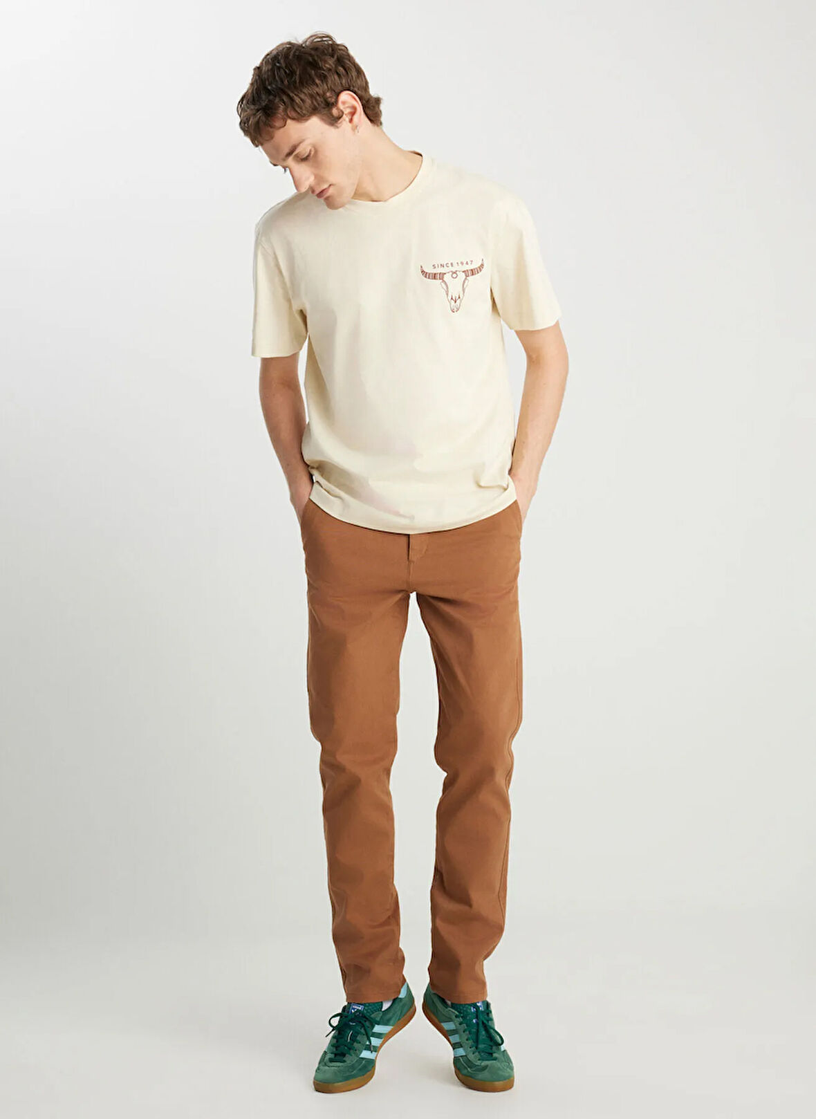Wrangler Normal Bel Slim Fit Bordo Erkek Chino Pantolon WM01003A96 Chino Pantolon