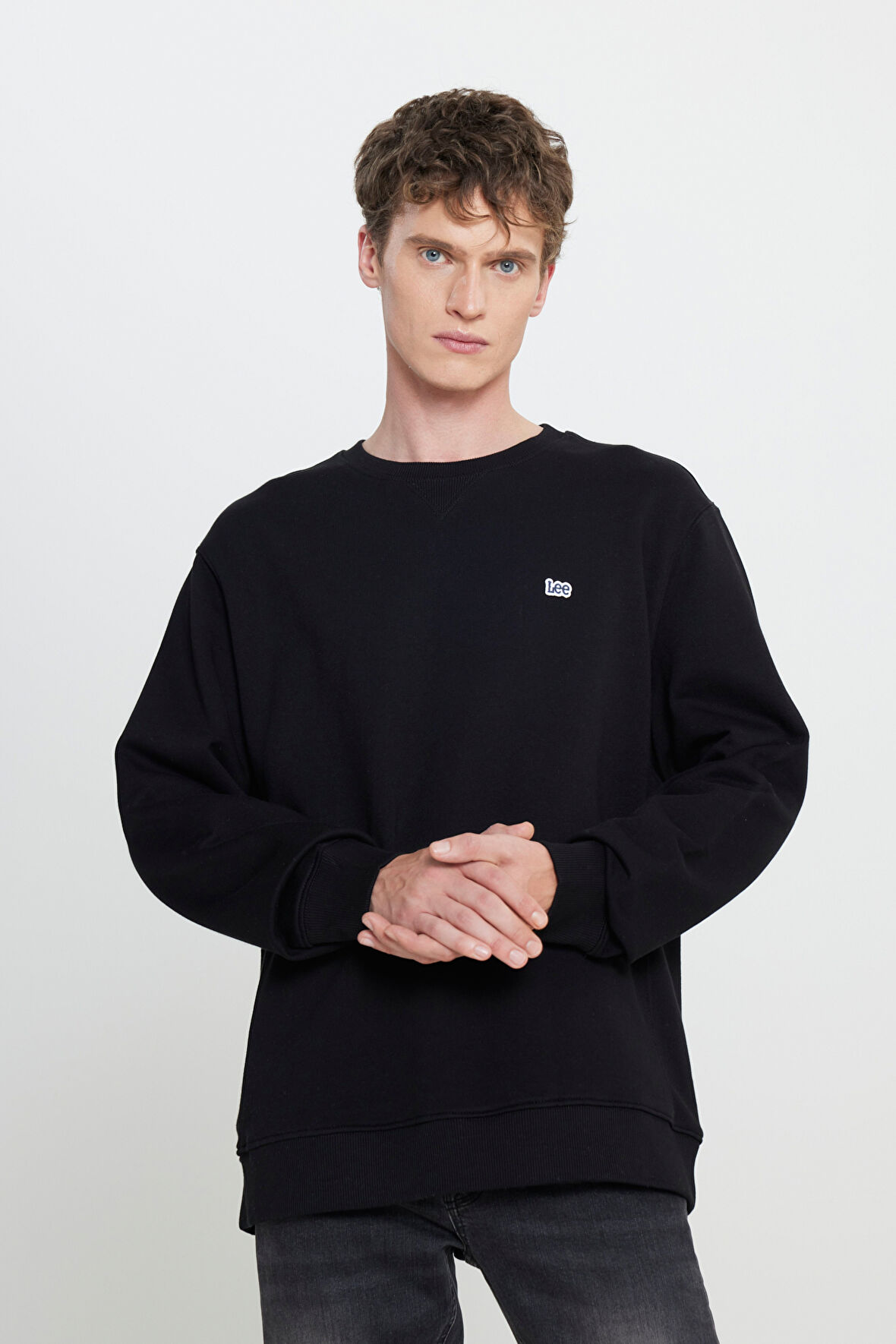 Regular Fit Normal Kesim Bisiklet Yaka %100 Pamuk İçi Polarlı Sweatshirt