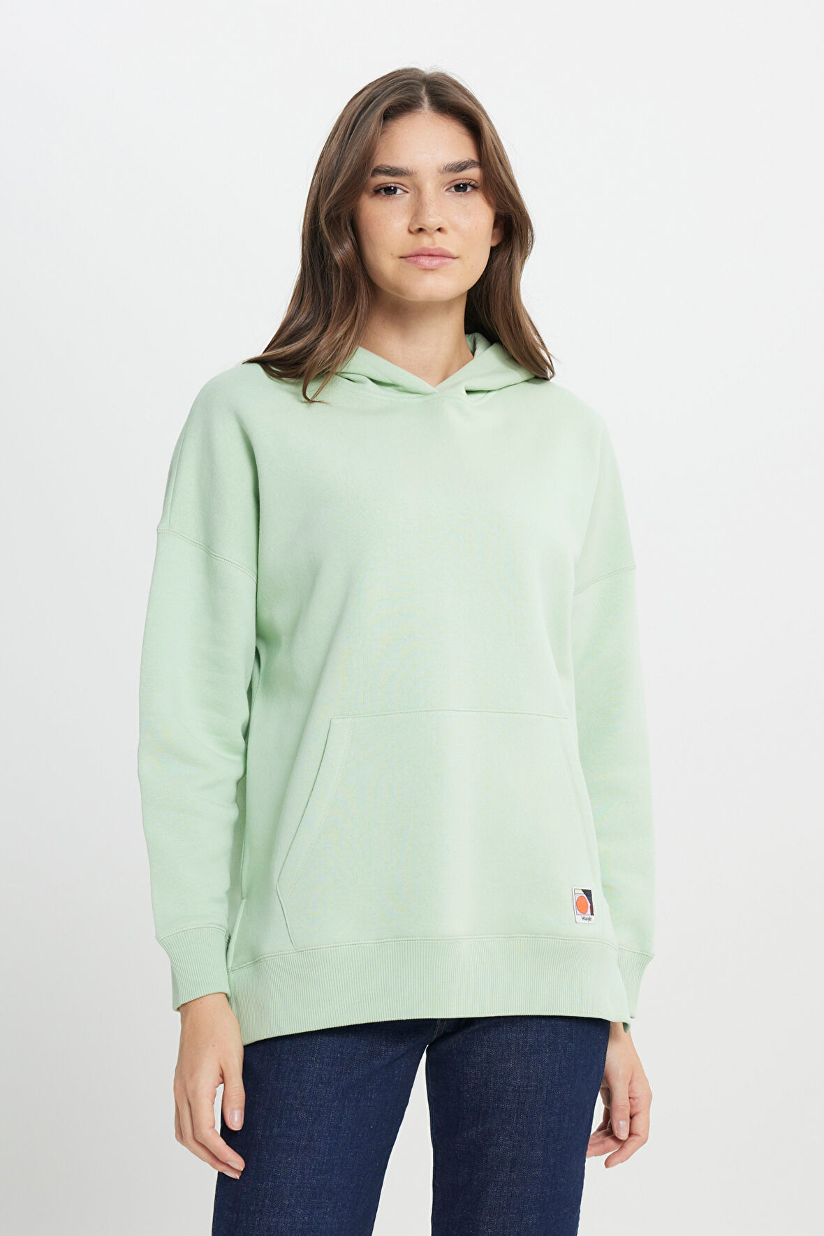 Loose Fit Rahat Kesim Kapüşonlu İçi Polarlı Gri Sweatshirt