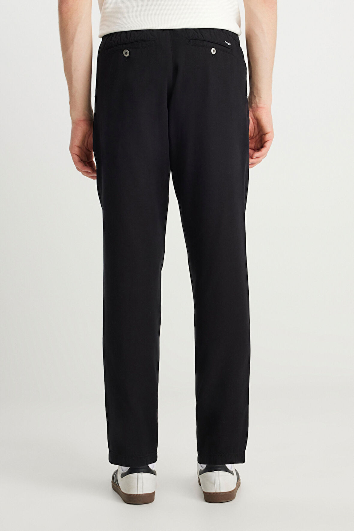 Regular Fit Normal Kesim Yumuşak Dokulu Siyah Pantolon