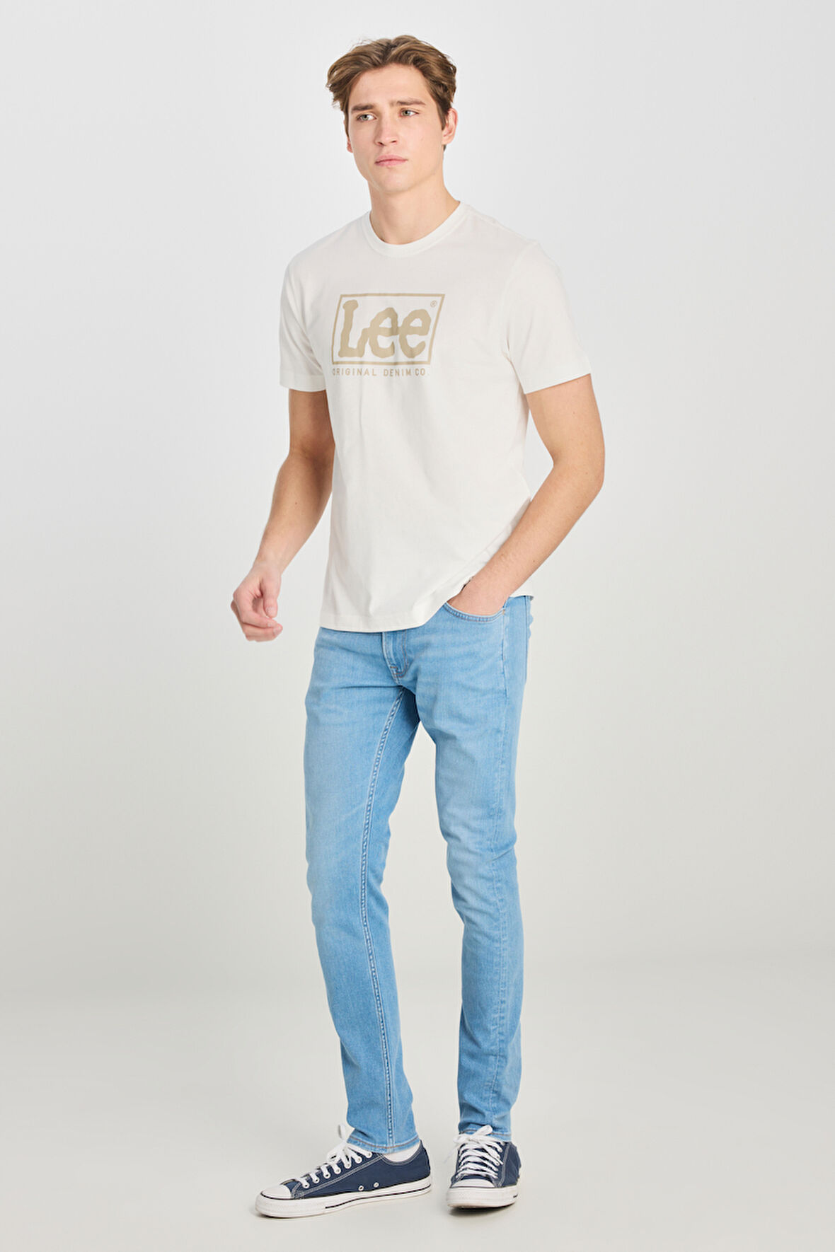 Luke Slim Fit Dar Kesim Açık Mavi Pamuklu Esnek Jean Denim Pantolon