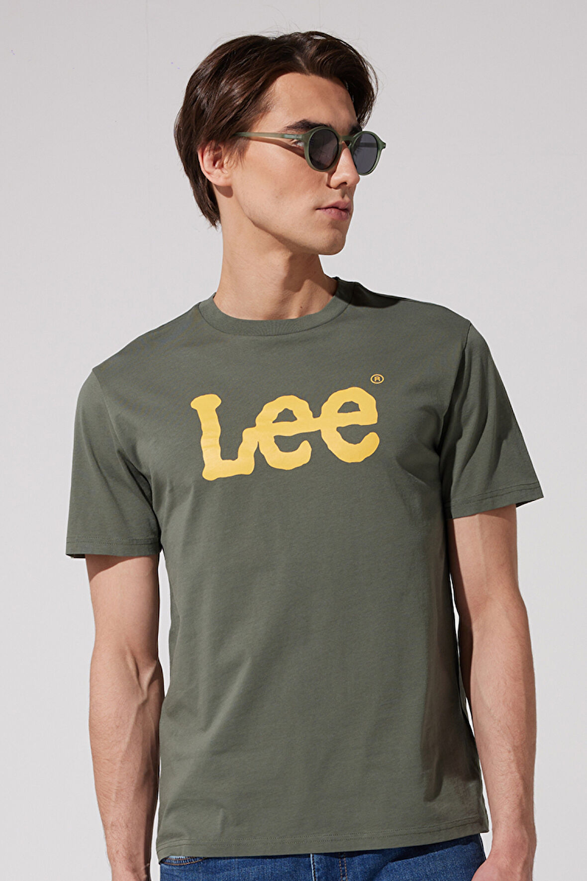 Lee Eu Coll.M Big Logo Crew Neck Erkek T-shirt ML65QAI801