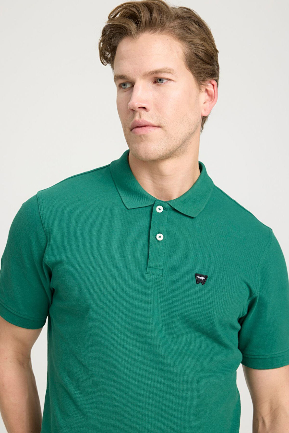 Wrangler Regular Fit Normal Kesim Polo Yaka %100 Pamuk Yeşil Tişört W7D5K4XX2T300