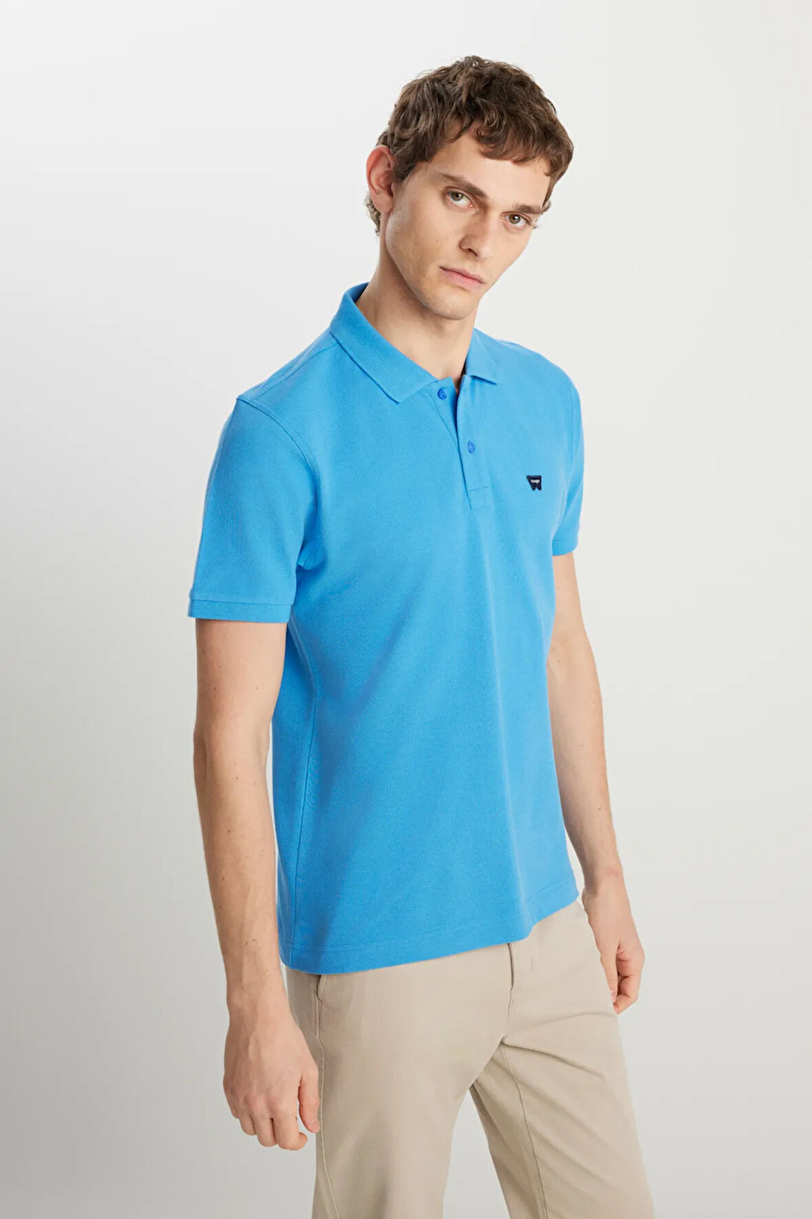 Regular Fit Normal Kesim Polo Yaka %100 Pamuk Kiremit Rengi Tişört