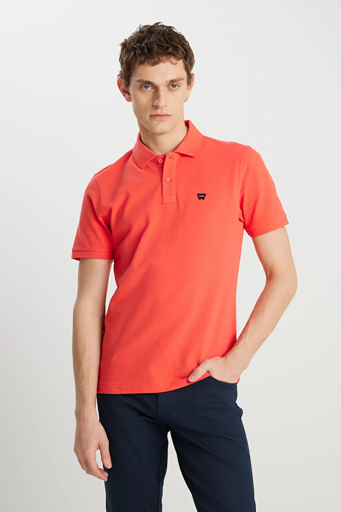 Regular Fit Normal Kesim Polo Yaka %100 Pamuk Kiremit Rengi Tişört