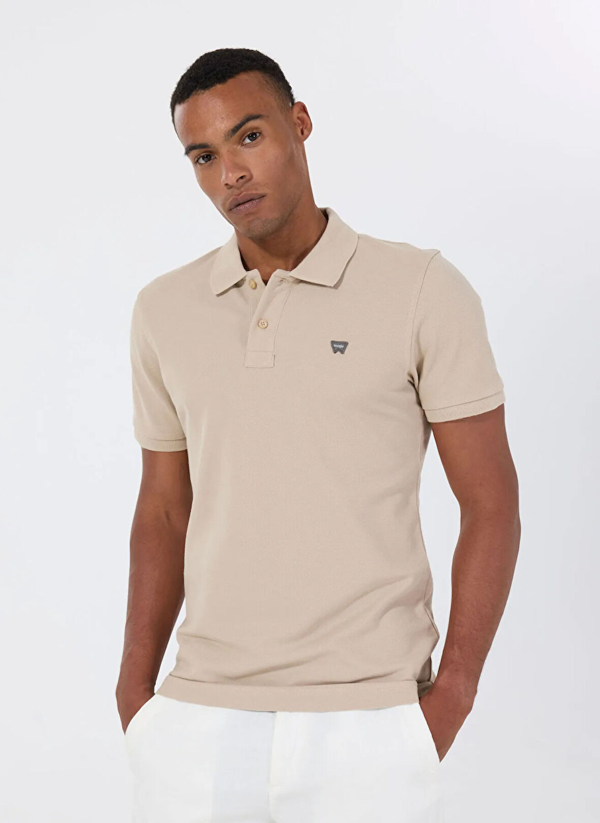 Wrangler Krem Erkek Polo T-Shirt MW7D5K4XX2TUQ Erkek Regular Polo